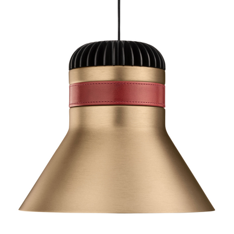 Leather Strapped Bell Hanging Lamp | Masiero Cordea | Italianfurniture.com