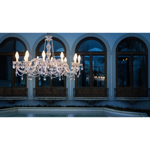 White Crystal LED Chandelier | Masiero Drylight | Italianfurniture.com