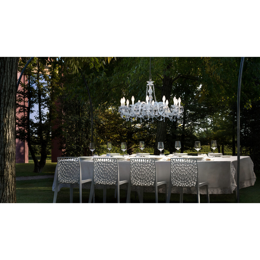 White Crystal LED Chandelier | Masiero Drylight | Italianfurniture.com