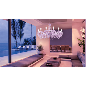 White Crystal LED Chandelier | Masiero Drylight | Italianfurniture.com