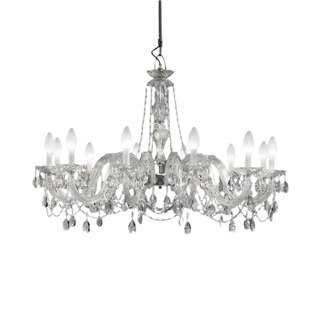 White Crystal LED Chandelier | Masiero Drylight | Italianfurniture.com