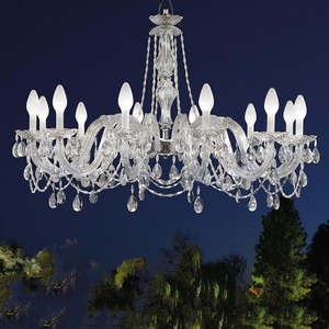 White Crystal LED Chandelier | Masiero Drylight | Italianfurniture.com