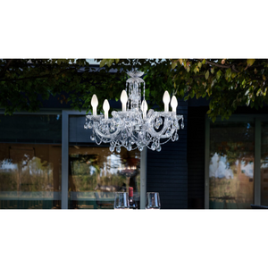 White Crystal LED Chandelier | Masiero Drylight | Italianfurniture.com