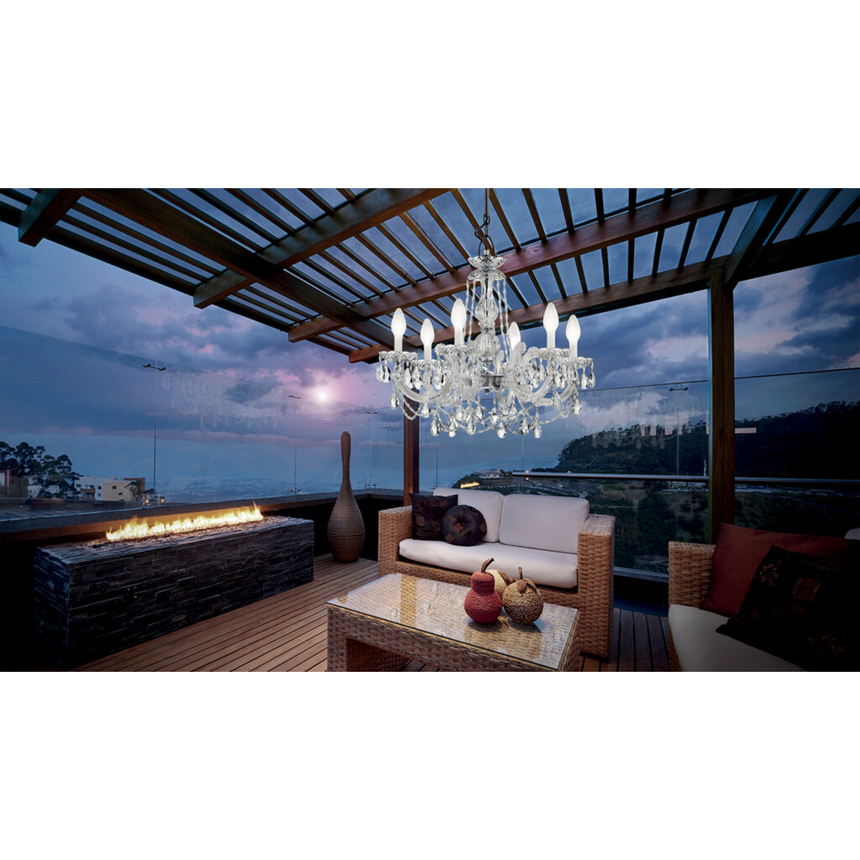 White Crystal LED Chandelier | Masiero Drylight | Italianfurniture.com