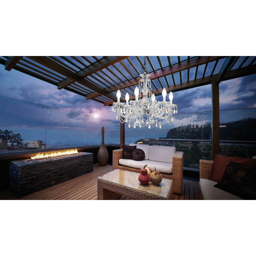 White Crystal LED Chandelier | Masiero Drylight | Italianfurniture.com