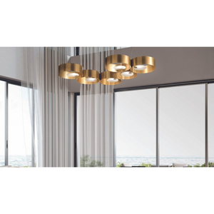 Six-Ring Metal Chandelier | Masiero Sound | Italianfurniture.com