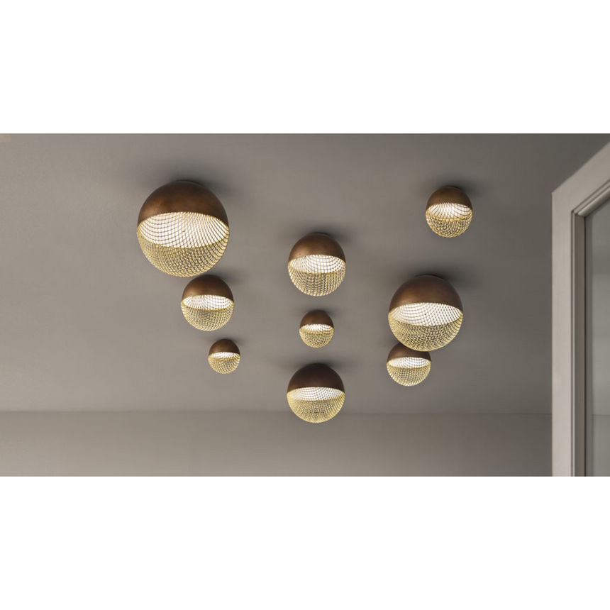 Metal Mesh Sphere Ceiling Lamp | Masiero Iglù | ItalianFurniture.com