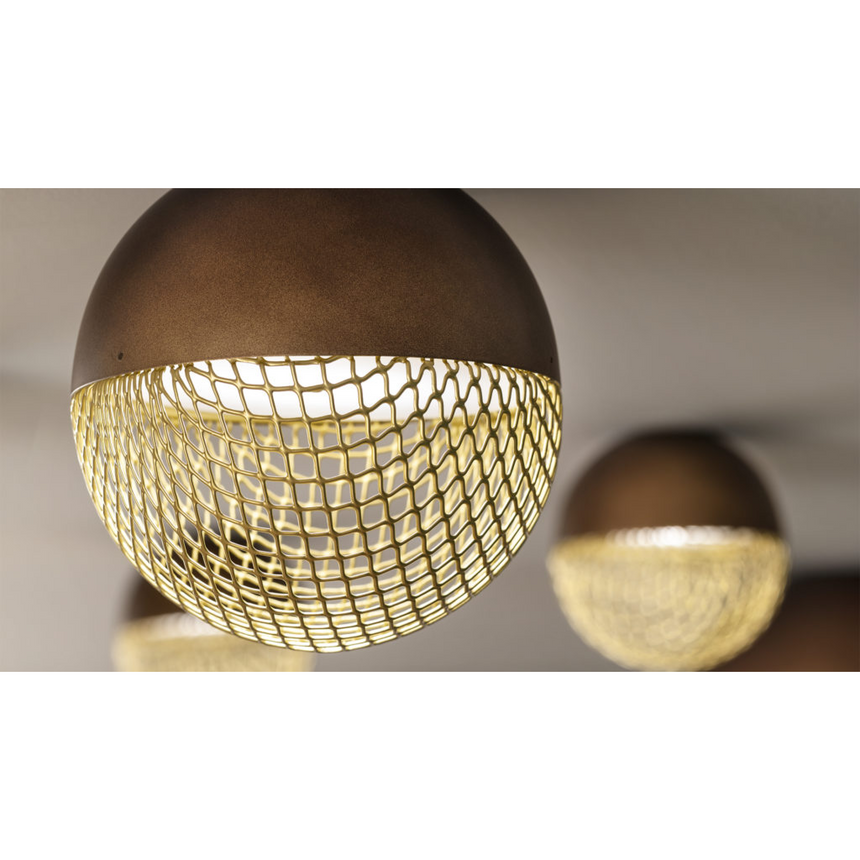 Metal Mesh Sphere Ceiling Lamp | Masiero Iglù | ItalianFurniture.com