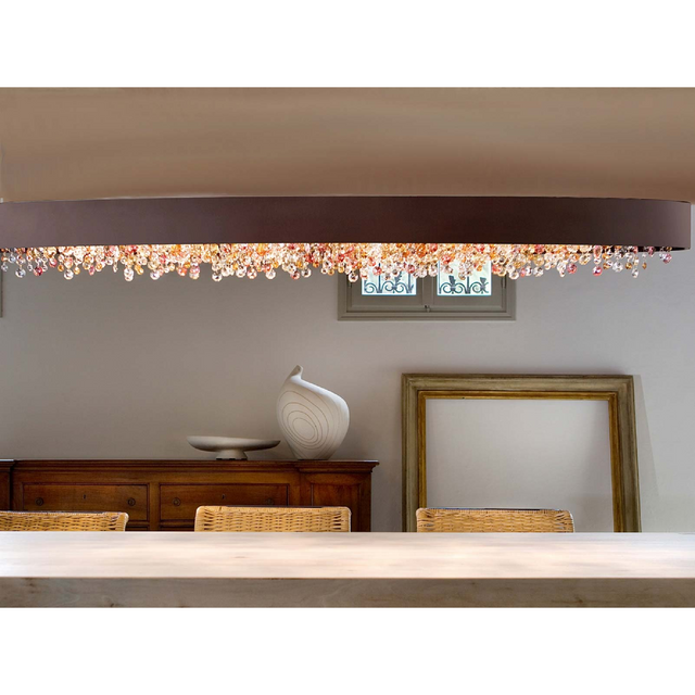 Pendant Embellished Linear Ceiling Lamp M | Masiero Olà | Italianfurniture.com