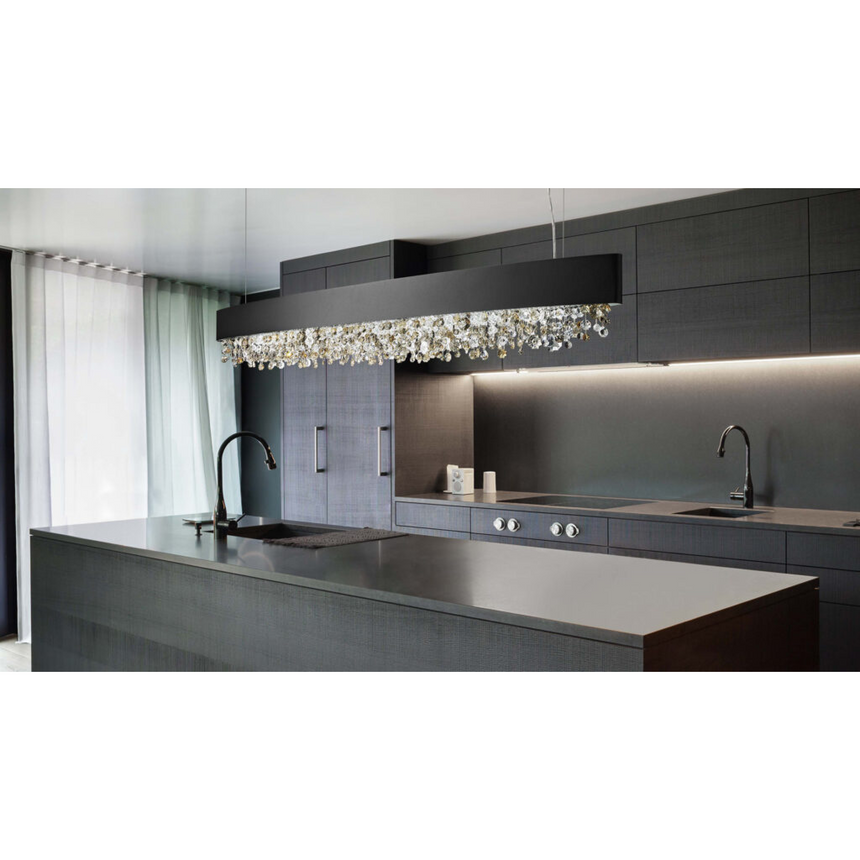 Pendant Embellished Linear Chandelier  L | Masiero Olà | Italianfurniture.com