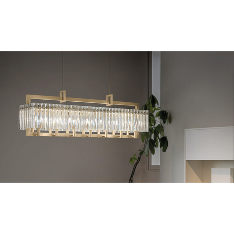 Glass Strips Linear Hanging Lamp | Masiero Crek | ItalianFurniture.com