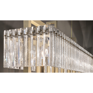 Glass Strips Linear Hanging Lamp | Masiero Crek | ItalianFurniture.com