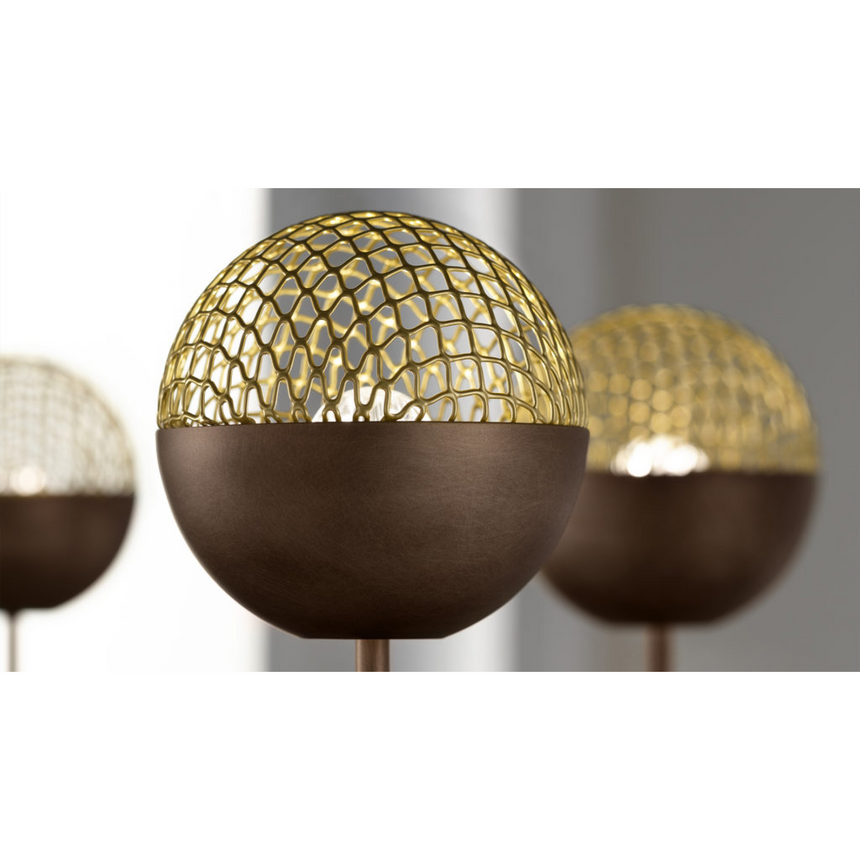 Round Metal Mesh Chandelier 12+1 | Masiero Iglù | Italianfurniture.com