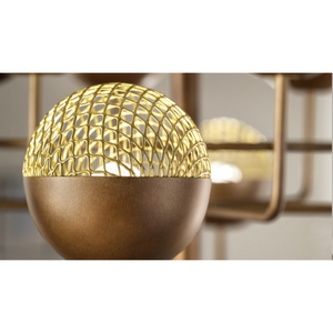 Round Metal Mesh Chandelier 12+1 | Masiero Iglù | Italianfurniture.com