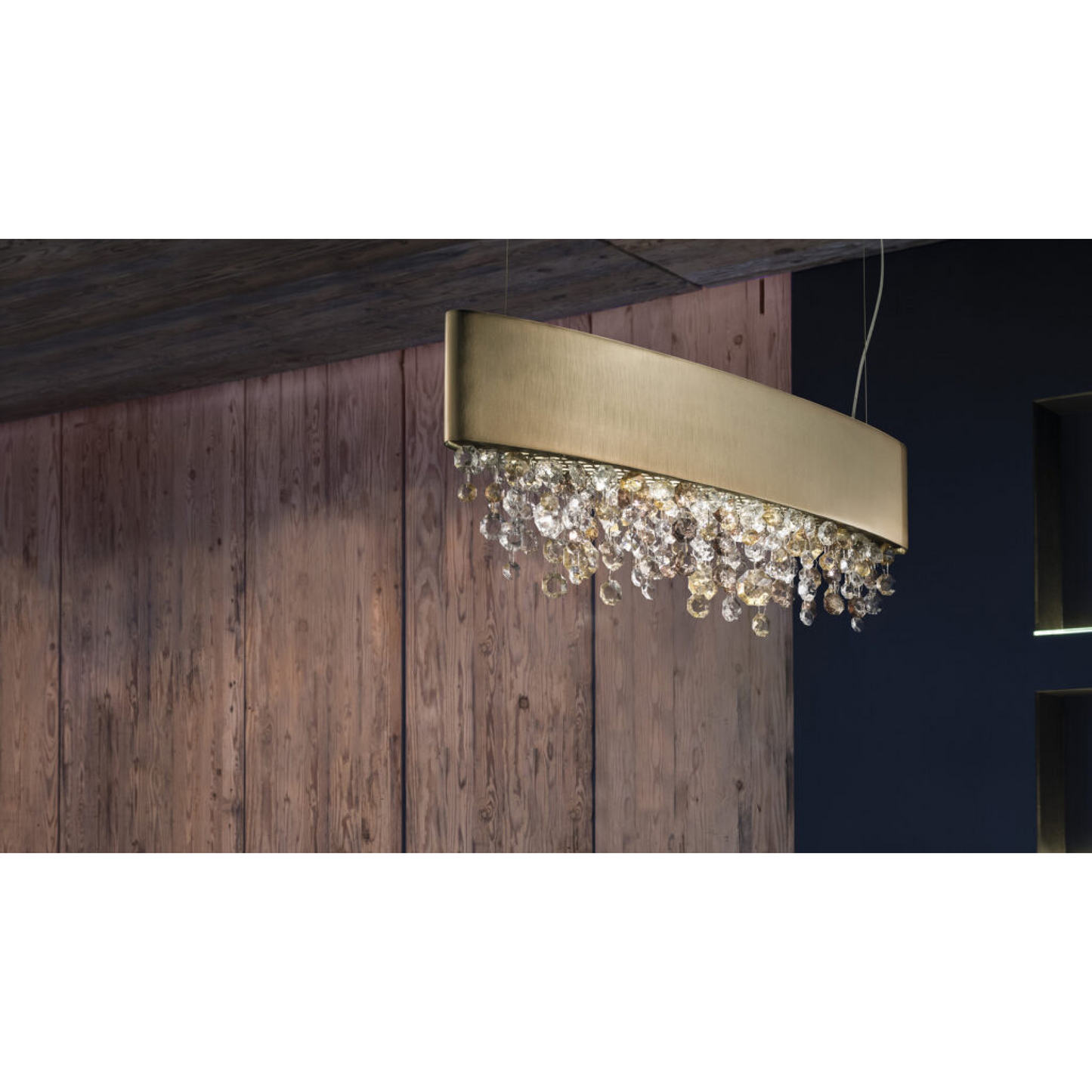 Pendant Embellished Linear Hanging Lamp S | Masiero Olà | Italianfurniture.com