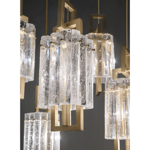 Glass Strips 5-Light Hanging Lamp | Masiero Crek | Italianfurniture.com