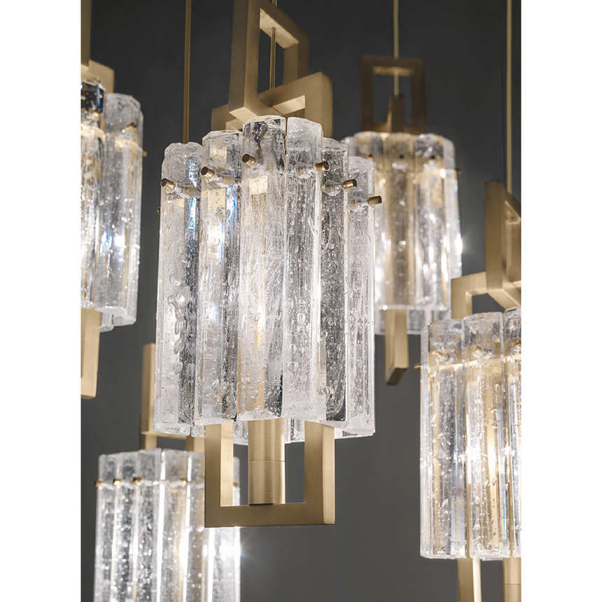 Glass Strips 5-Light Hanging Lamp | Masiero Crek | Italianfurniture.com