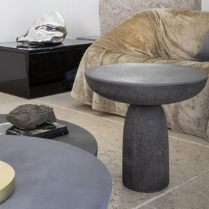 Wax-Finished Concrete Side Table | Mogg Olo | Italianfurniture.com