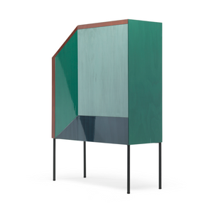 Asymmetric Wooden 2-Door Cabinet | Mogg Ritratti