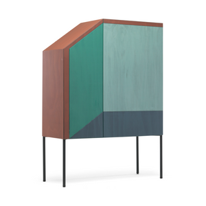 Asymmetric Wooden 2-Door Cabinet | Mogg Ritratti