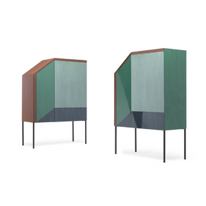 Asymmetric Wooden 2-Door Cabinet | Mogg Ritratti