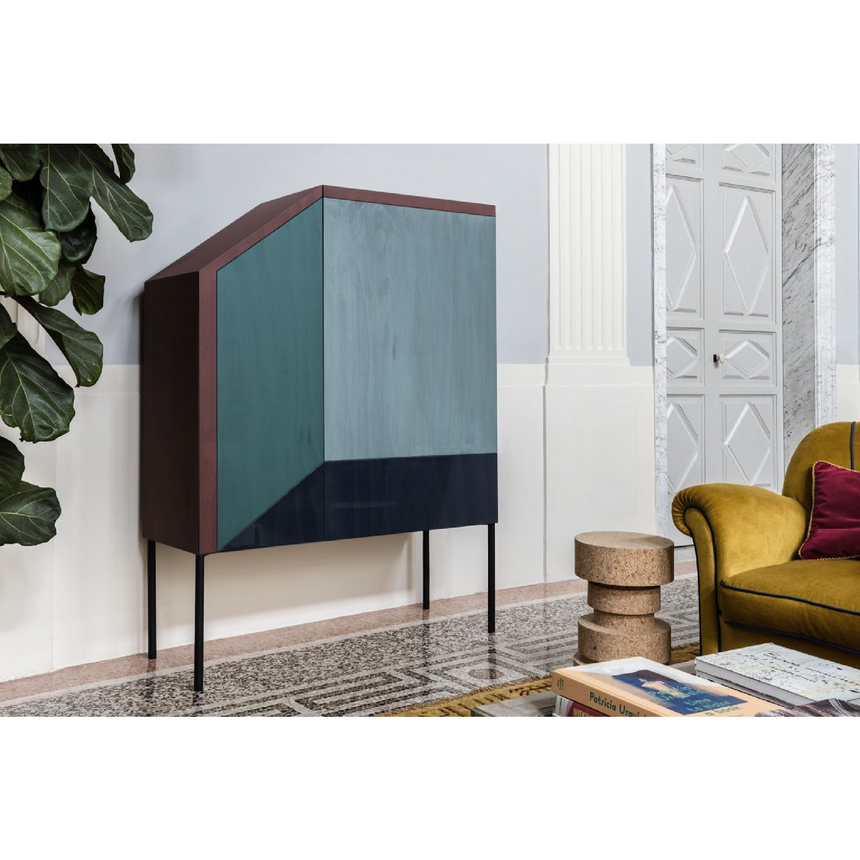 Asymmetric Wooden 2-Door Cabinet | Mogg Ritratti