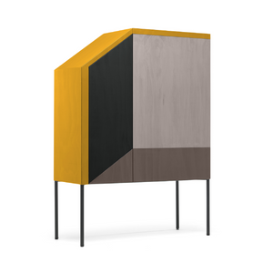 Asymmetric Wooden 2-Door Cabinet | Mogg Ritratti