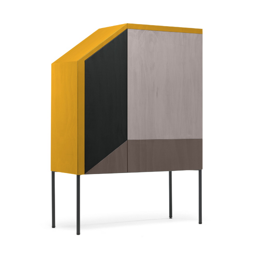 Asymmetric Wooden 2-Door Cabinet | Mogg Ritratti