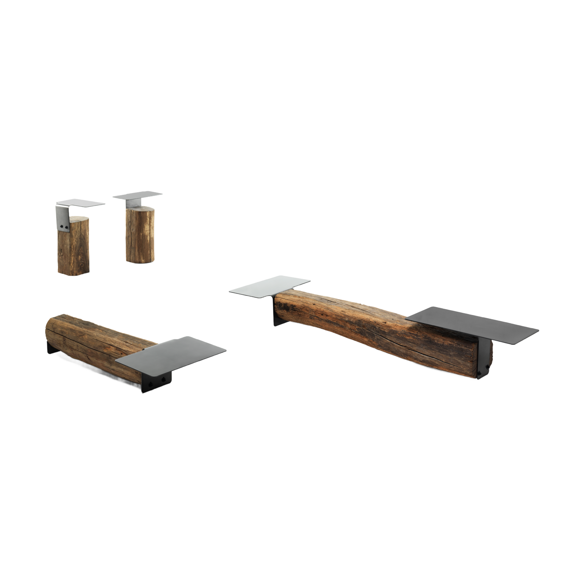 Wooden Rustic Bench | Mogg Beam | Italianfurniture.com