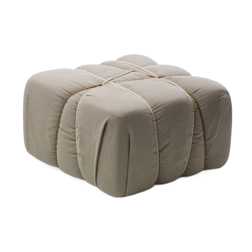 Rope-Tied Padded Ottoman | Mogg Che Pakko | Italianfurniture.com