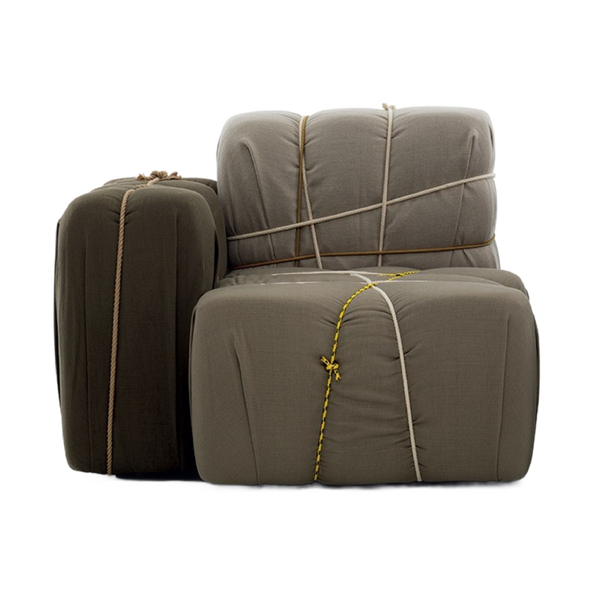 Rope-Tied Gray Lounge Armchair | Mogg Contropakko | Italianfurniture.com