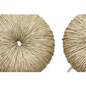 Straw-Padded Accent Stool | Mogg Donut | Italianfurniture.com