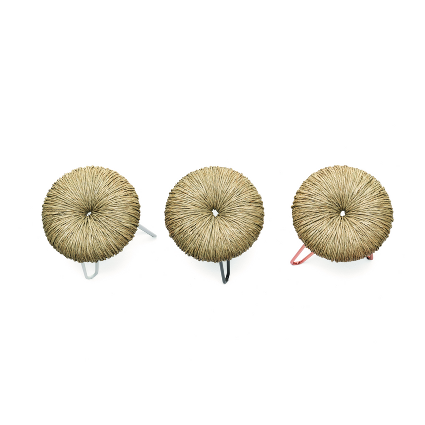 Straw-Padded Counter Stool | Mogg Donut | Italianfurniture.com