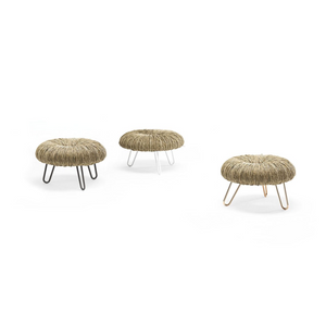 Straw-Padded Counter Stool | Mogg Donut | Italianfurniture.com