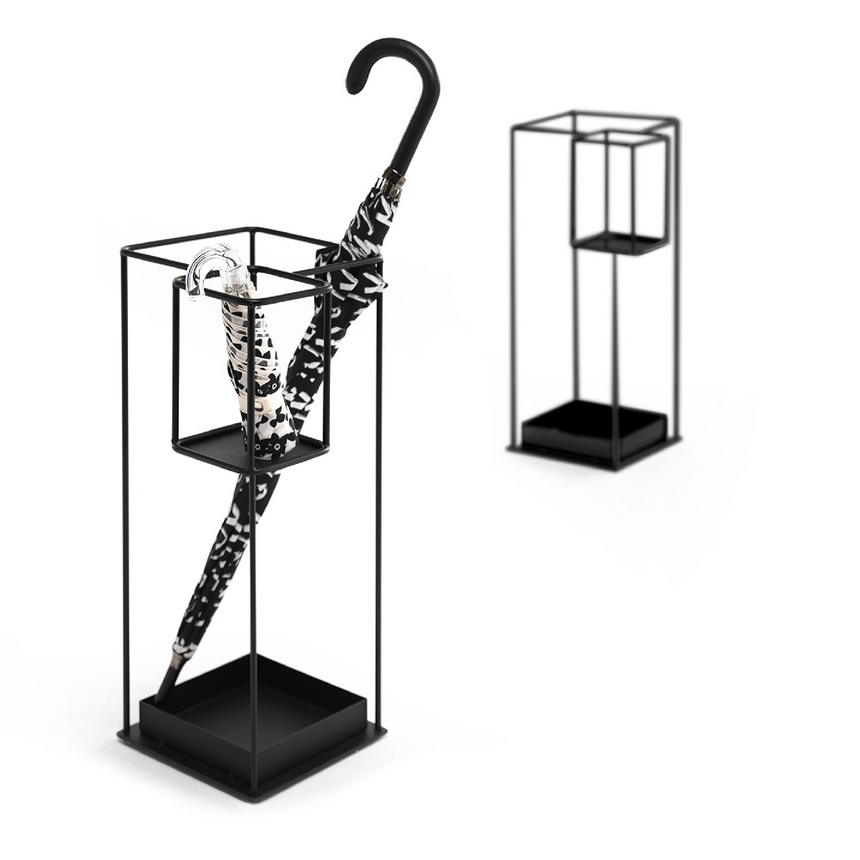 Black Metal Umbrella Stand | Mogg Duo | italianfurniture.com