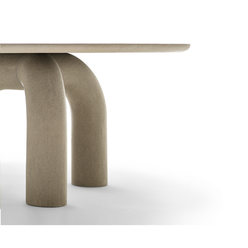 Hand-Troweled Modern Dining Table | Mogg Elephante | Italianfurniture.com