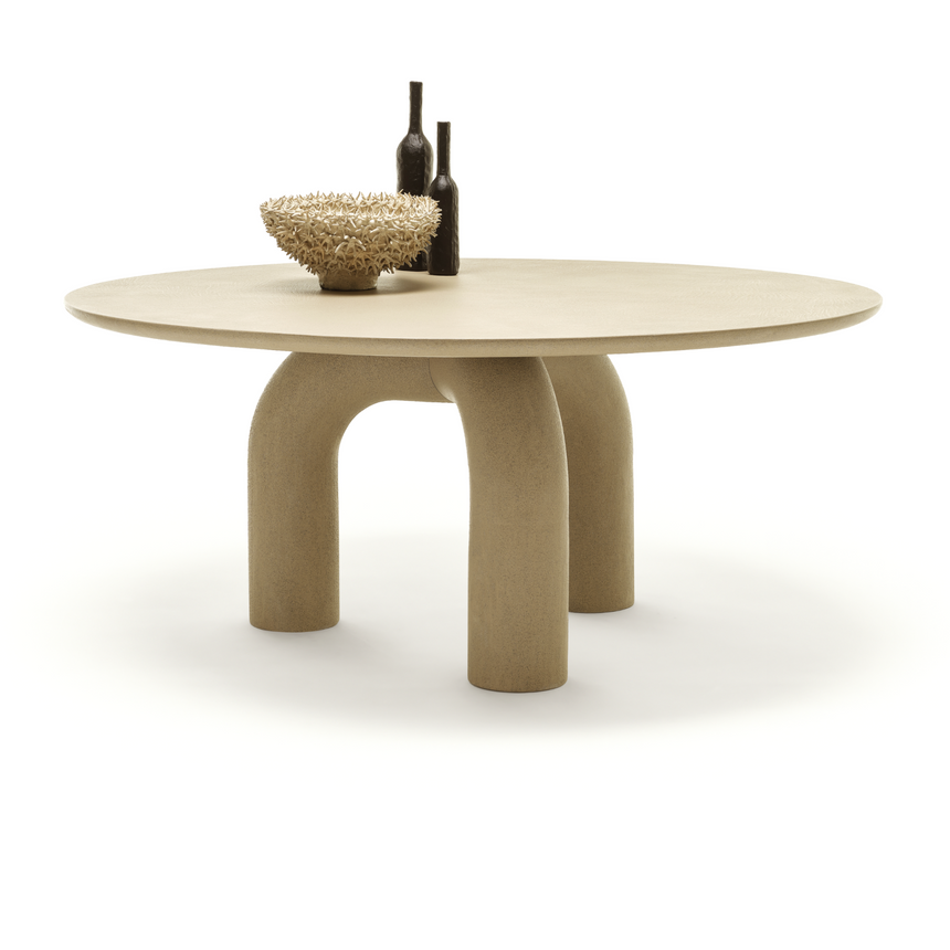 Hand-Troweled Modern Dining Table | Mogg Elephante | Italianfurniture.com