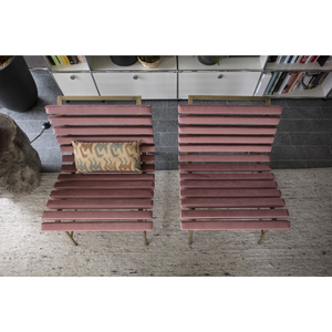 Slatted Velvet Lounge Chair | Mogg Giardinett | Italianfurniture.com