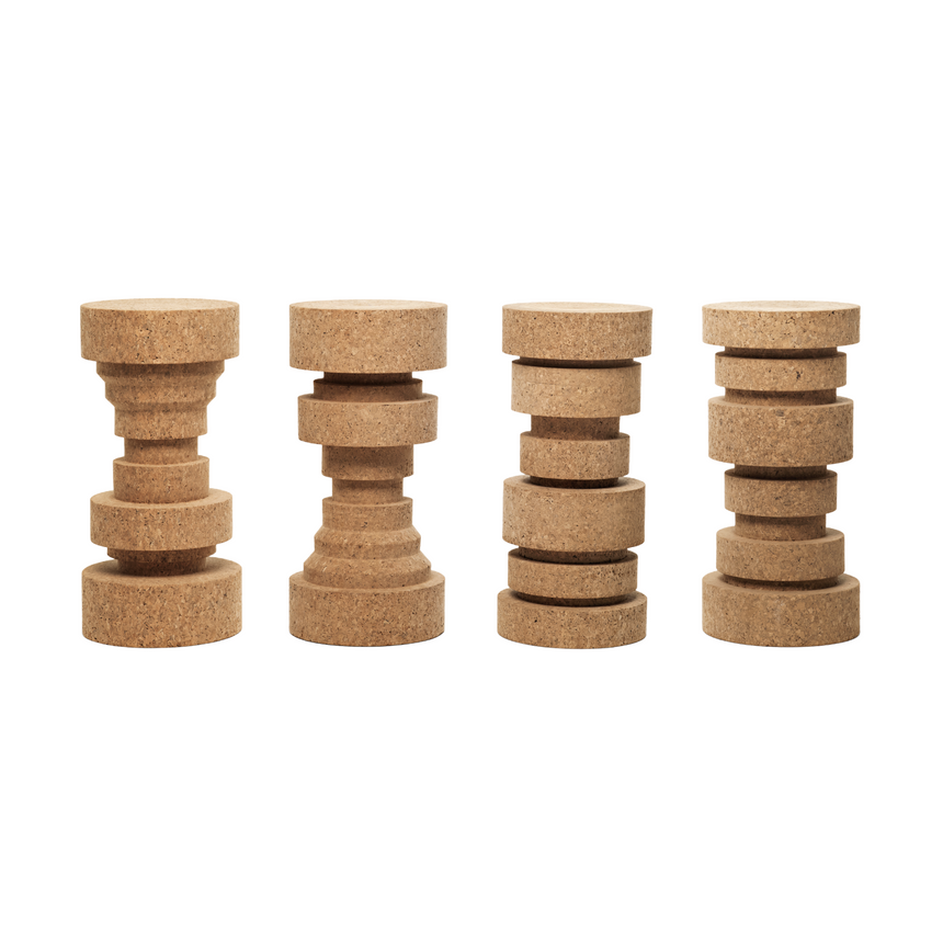 Turned Cork Accent Stool | Mogg King&Queen | Italianfurniture.com