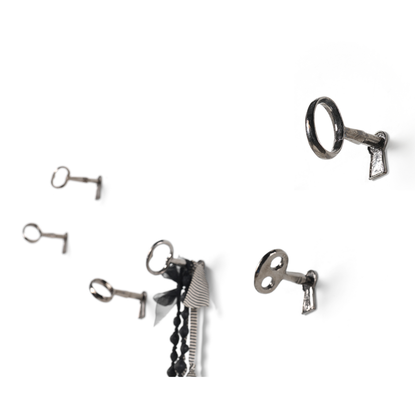 Black Vintage Key Coat Hangers (4) | Mogg Memorie | Italianfurniture.com