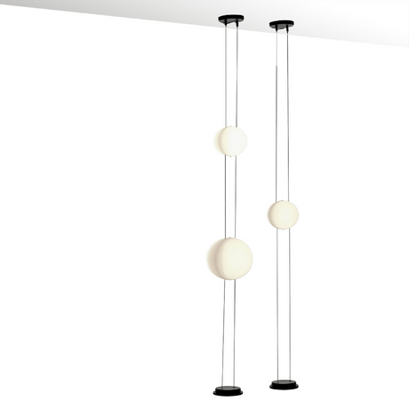 White Sphere Ceiling Floor Lamp | Mogg Orbit | Italianfurniture.com