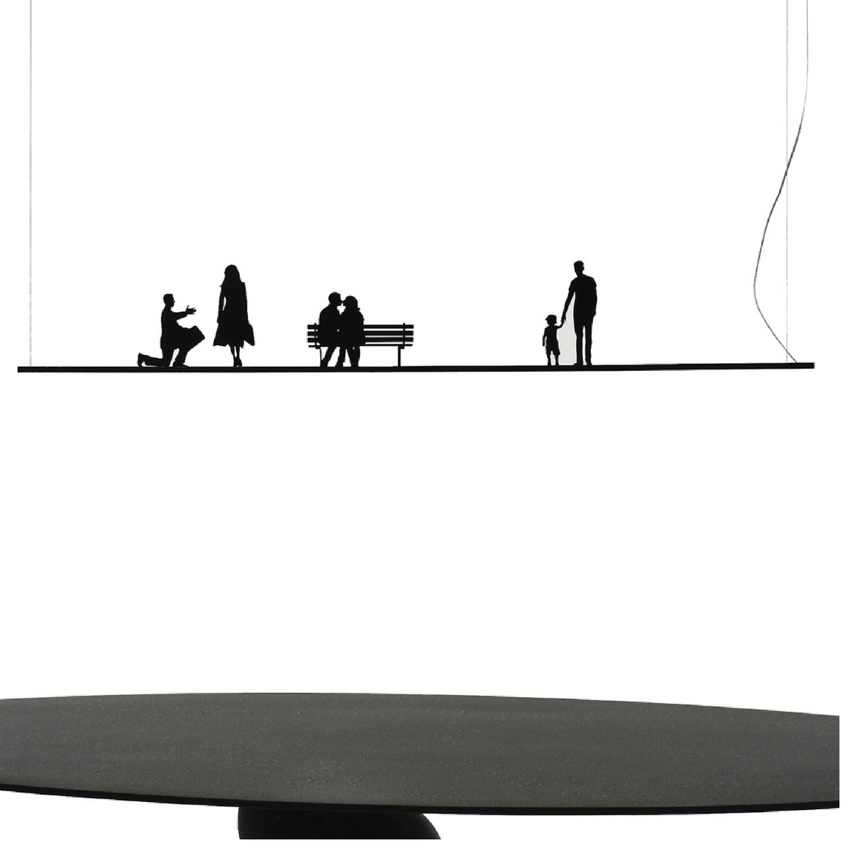 Backlit Silhouette Hanging Lamp | Mogg Phil | Italianfurniture.com