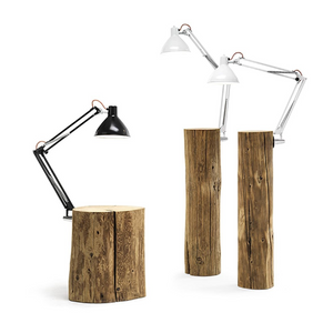 Pantograph Lamp Wooden Side Table | Mogg Piantama | Italianfurniture.com