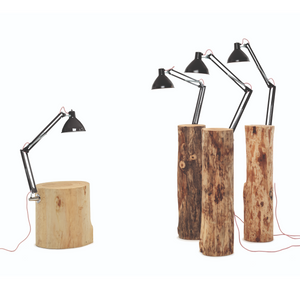 Pantograph Lamp Wooden Side Table | Mogg Piantama | Italianfurniture.com