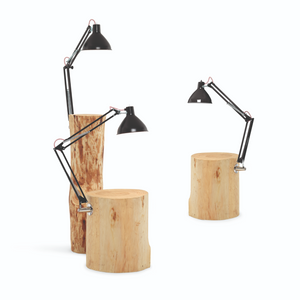 Pantograph Lamp Wooden Side Table | Mogg Piantama | Italianfurniture.com