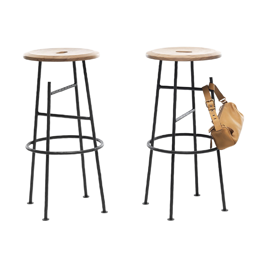 Solid Walnut Barstool | Mogg Sbagliato | Italianfurniture.com