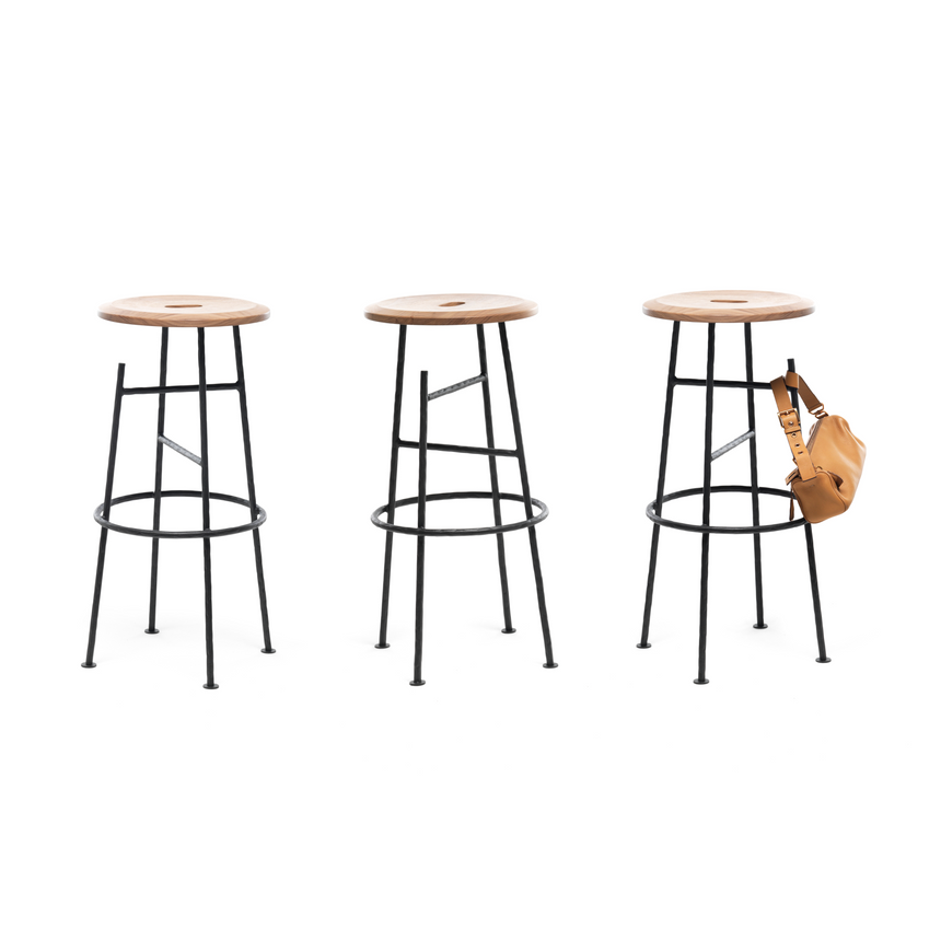 Solid Walnut Barstool | Mogg Sbagliato | Italianfurniture.com