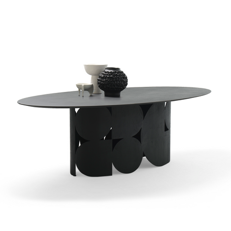 Hand-Troweled Dining Table | Mogg Shape | Italianfurniture.com