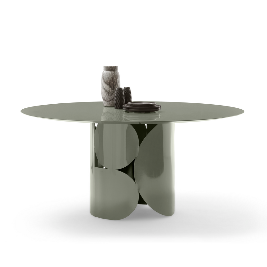 Round Central-Base Dining Table | Mogg Shape | Italianfurniture.com