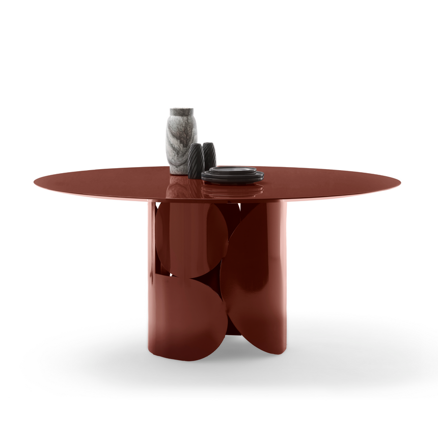 Round Central-Base Dining Table | Mogg Shape | Italianfurniture.com